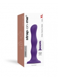 Фиолетовая насадка Strap-On-Me Dildo Geisha Balls size XL - Strap-on-me - купить с доставкой в Стерлитамаке