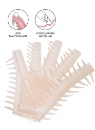 Телесная перчатка-мастубратор для чувственного массажа - Штучки-дрючки - в Стерлитамаке купить с доставкой