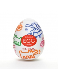 Мастурбатор-яйцо Keith Haring EGG STREET - Tenga - в Стерлитамаке купить с доставкой