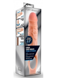 Телесная насадка на пенис 9 Inch Cock Sheath Extender - 22,2 см. - Blush Novelties - в Стерлитамаке купить с доставкой