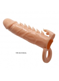 Телесная удлиняющая насадка Penis Sleeve Emmitt - 17 см. - Baile - в Стерлитамаке купить с доставкой