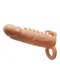 Телесная удлиняющая насадка Penis Sleeve Emmitt - 17 см. - Baile - в Стерлитамаке купить с доставкой
