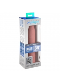 Телесная насадка-удлинитель Uncut Silicone Penis Enhancer - 17,8 см. - Pipedream - в Стерлитамаке купить с доставкой