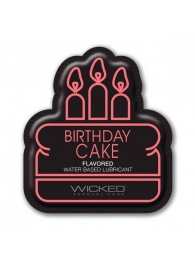 Лубрикант на водной основе со вкусом торта с кремом Wicked Aqua Birthday cake - 3 мл. - Wicked - купить с доставкой в Стерлитамаке