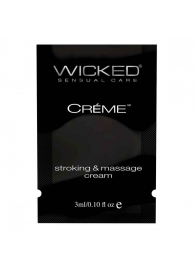 Крем для массажа и мастурбации Wicked Stroking and Massage Creme - 3 мл. - Wicked - купить с доставкой в Стерлитамаке