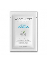 Легкий лубрикант на водной основе Wicked Simply AQUA - 3 мл. - Wicked - купить с доставкой в Стерлитамаке