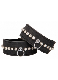 Черные поножи Diamond Studded Ankle Cuffs - Shots Media BV - купить с доставкой в Стерлитамаке