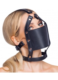 Черный намордник с кляпом-шаром Head Harness With A Gag - Orion - купить с доставкой в Стерлитамаке