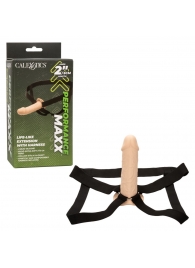 Телесный фаллопротез Life-Like Extension with Harness - 17,75 см. - California Exotic Novelties - купить с доставкой в Стерлитамаке