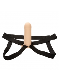 Телесный фаллопротез из силикона Extension with Harness - 15,75 см. - California Exotic Novelties - купить с доставкой в Стерлитамаке