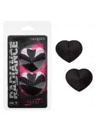 Черные пэстисы в форме сердечек Heart Pasties - California Exotic Novelties - купить с доставкой в Стерлитамаке