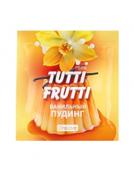 Пробник гель-смазки Tutti-frutti со вкусом ванильного пудинга - 4 гр. - Биоритм - купить с доставкой в Стерлитамаке