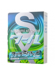 Презервативы Sagami Xtreme Mint с ароматом мяты - 3 шт. - Sagami - купить с доставкой в Стерлитамаке