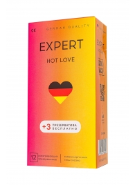 Презервативы EXPERT Hot Love с разогревающим эффектом - 12 шт.(+3 в подарок) - Expert - купить с доставкой в Стерлитамаке