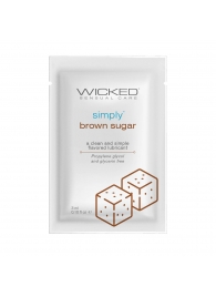 Саше лубриканта на водной основе Simply Aqua Brown Sugar с ароматом коричневого сахара - 3 мл. - Wicked - купить с доставкой в Стерлитамаке