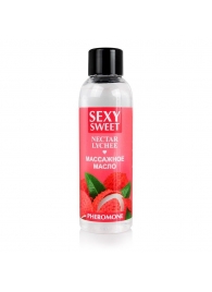 Массажное масло Sexy Sweet Nectar Lychee с феромонами и ароматом личи - 75 мл. - Биоритм - купить с доставкой в Стерлитамаке