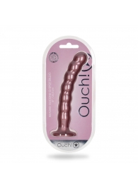 Розовый фаллоимитатор Beaded G-Spot - 21 см. - Shots Media BV