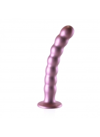 Розовый фаллоимитатор Beaded G-Spot - 21 см. - Shots Media BV