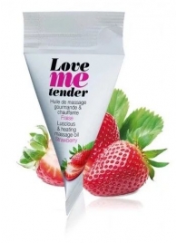 Съедобное согревающее массажное масло Love Me Tender Strawberry с ароматом клубники - 10 мл. - Love to Love - купить с доставкой в Стерлитамаке