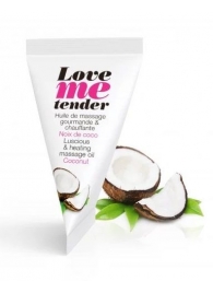 Съедобное согревающее массажное масло Love Me Tender Cocos с ароматом кокоса - 10 мл. - Love to Love - купить с доставкой в Стерлитамаке