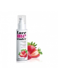 Съедобное согревающее массажное масло Love Me Tender Strawberry с ароматом клубники - 100 мл. - Love to Love - купить с доставкой в Стерлитамаке