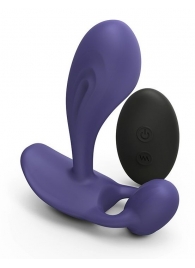 Темно-синий вибромассажер Witty P G Vibrator with Remote Control - Love to Love - в Стерлитамаке купить с доставкой