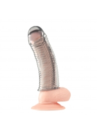 Текстурированная насадка на пенис Clear Textured Penis Enhancing Sleeve Extension - 16,5 см. - BlueLine - в Стерлитамаке купить с доставкой