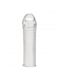 Текстурированная насадка на пенис Clear Textured Penis Enhancing Sleeve Extension - 16,5 см. - BlueLine - в Стерлитамаке купить с доставкой