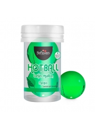 Лубрикант на масляной основе Hot Ball Beija Muito с ароматом мяты (2 шарика по 3 гр.) - HotFlowers - купить с доставкой в Стерлитамаке