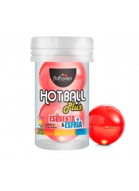 Лубрикант на масляной основе Hot Ball Plus с охлаждающе-разогревающим эффектом (2 шарика по 3 гр.) - HotFlowers - купить с доставкой в Стерлитамаке