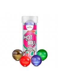 Ароматизированный лубрикант Hot Ball Mix на масляной основе (4 шарика по 3 гр.) - HotFlowers - купить с доставкой в Стерлитамаке