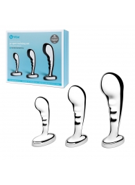 Набор из 3 стальных стимуляторов простаты Stainless Steel P-spot Training Set - b-Vibe - в Стерлитамаке купить с доставкой