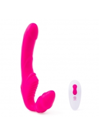 Розовый безремневой страпон на радиоуправлении Strapless Together - 22 см. - Together Toy - купить с доставкой в Стерлитамаке