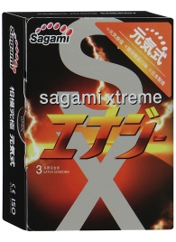 Презервативы Sagami Xtreme ENERGY с ароматом энергетика - 3 шт. - Sagami - купить с доставкой в Стерлитамаке