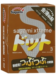 Презервативы Sagami Xtreme FEEL UP с точечной текстурой и линиями прилегания - 3 шт. - Sagami - купить с доставкой в Стерлитамаке