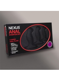 Набор из 3 массажеров простаты чёрного цвета NEXUS ANAL STARTER KIT - Nexus Range - в Стерлитамаке купить с доставкой