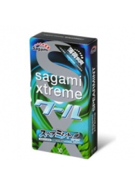 Презервативы Sagami Xtreme Mint с ароматом мяты - 10 шт. - Sagami - купить с доставкой в Стерлитамаке