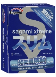 Розовые презервативы Sagami Xtreme FEEL FIT 3D - 3 шт. - Sagami - купить с доставкой в Стерлитамаке