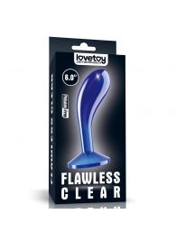 Синяя анальная втулка Flawless Clear Prostate Plug 6.0 - 15 см. - Lovetoy - в Стерлитамаке купить с доставкой