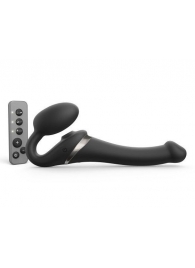 Черный безремневой страпон Multi Orgasm Size S с клиторальной стимуляцией - Strap-on-me - купить с доставкой в Стерлитамаке