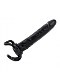 Чёрная насадка-фаллос для двойного проникновения INFLATABLE DILDO SLIM DONG  - 13,5 см. - Toyz4lovers - в Стерлитамаке купить с доставкой