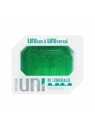 Зеленый мастурбатор-стимулятор Tenga Uni Emerald - Tenga - в Стерлитамаке купить с доставкой