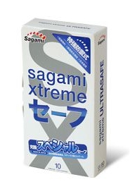 Презервативы Sagami Xtreme Ultrasafe с двойным количеством смазки - 10 шт. - Sagami - купить с доставкой в Стерлитамаке