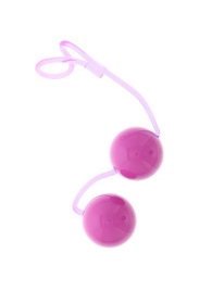 Фиолетовые вагинальные шарики на мягкой сцепке GOOD VIBES PERFECT BALLS - Dream Toys