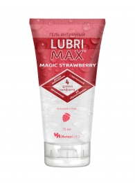 Интимный гель-смазка на водной основе Lubrimax Magic Strawberry - 75 мл. - ИнтелБИО - купить с доставкой в Стерлитамаке