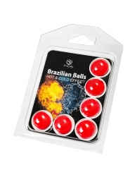 Набор из 6 шариков с массажным маслом Brazilian Balls с охлаждающим и разогревающим эффектом - Secret Play - купить с доставкой в Стерлитамаке