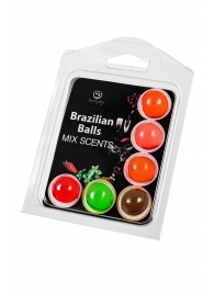 Набор из 6 шариков с ароматизированными массажными маслами Brazilian Balls - Secret Play - купить с доставкой в Стерлитамаке