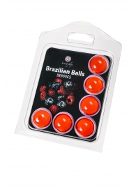 Набор из 6 шариков с массажным маслом Brazilian Balls с ароматом ягод - Secret Play - купить с доставкой в Стерлитамаке