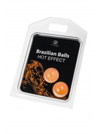 Набор из 2 шариков с массажным маслом Brazilian Balls с разогревающим эффектом - Secret Play - купить с доставкой в Стерлитамаке