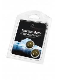 Набор из 2 шариков с массажным маслом Brazilian Balls с ледяным эффектом - Secret Play - купить с доставкой в Стерлитамаке